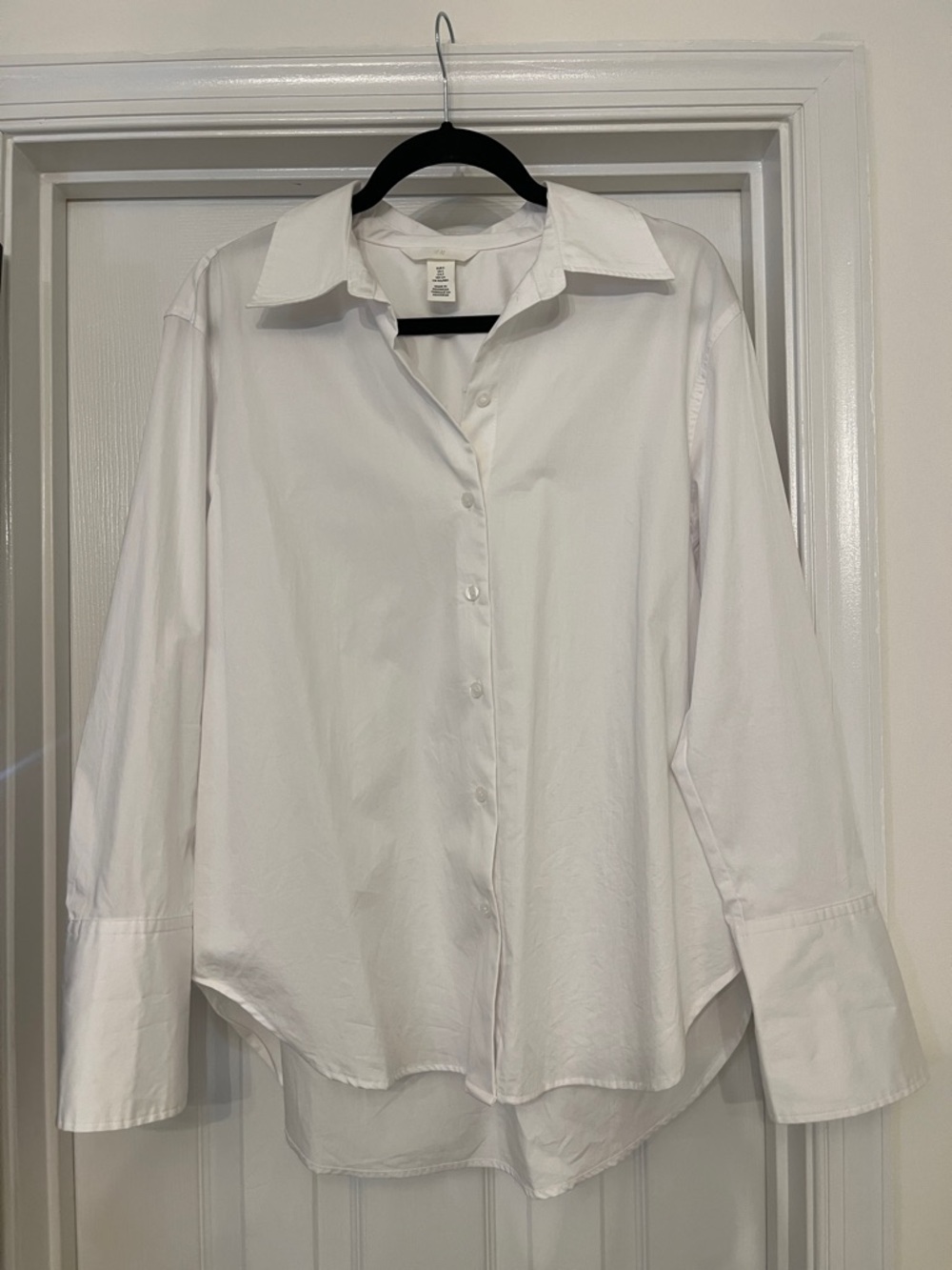 Cotton crisp white button down shirt